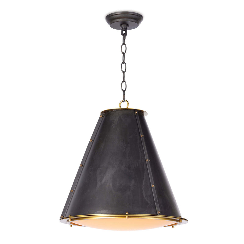 Regina Andrew 16-1220BBNB One Light Chandelier, Blackened Brass
