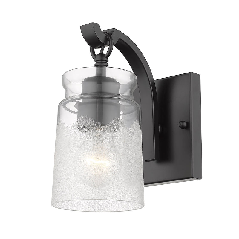 Golden 1405-BA1 BLK-CAG One Light Bath Vanity, Matte Black
