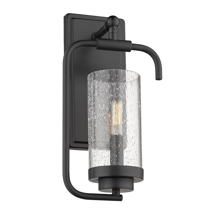 Golden 2380-1W BLK-SD One Light Wall Sconce, Matte Black
