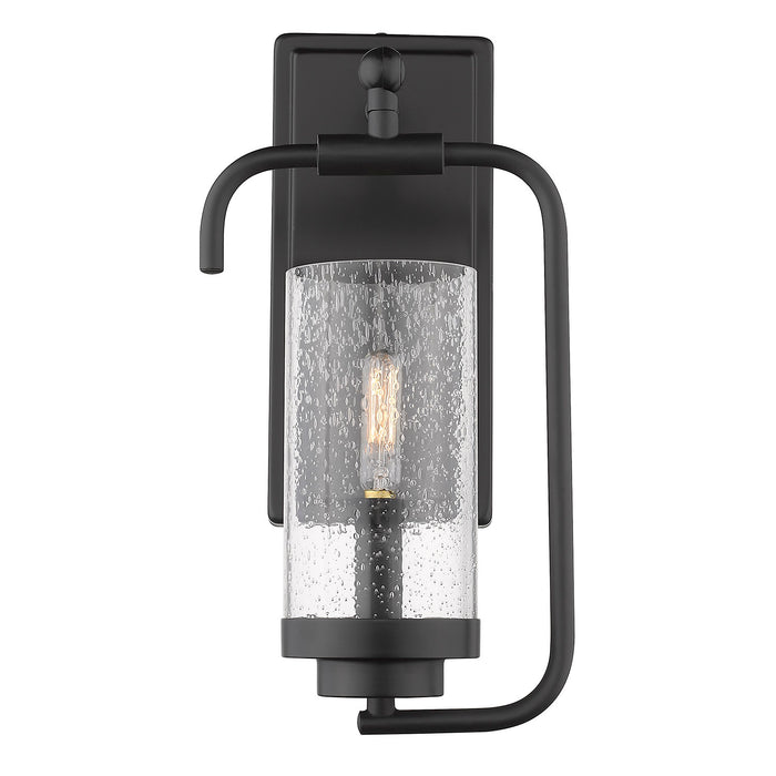 Golden 2380-1W BLK-SD One Light Wall Sconce, Matte Black