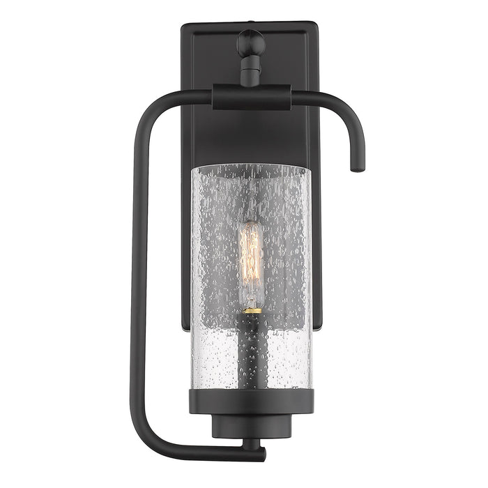 Golden 2380-1W BLK-SD One Light Wall Sconce, Matte Black