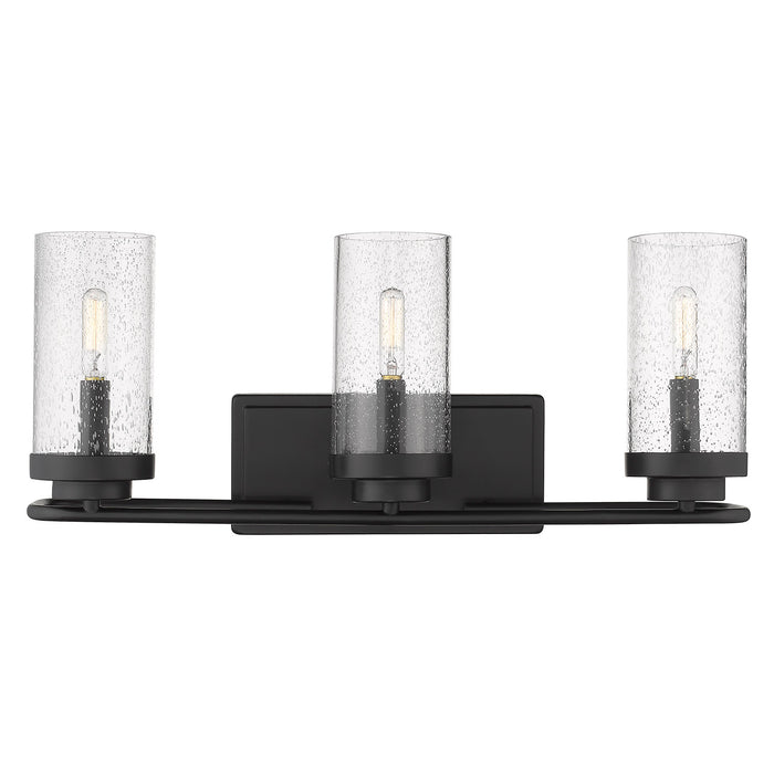 Golden 2380-BA3 BLK-SD Three Light Bath Vanity, Matte Black