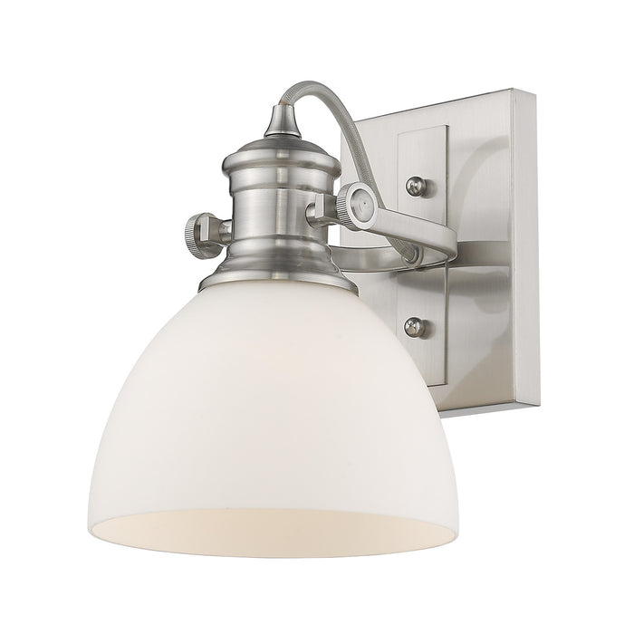 Golden 3118-BA1 PW-OP One Light Bath Vanity, Pewter