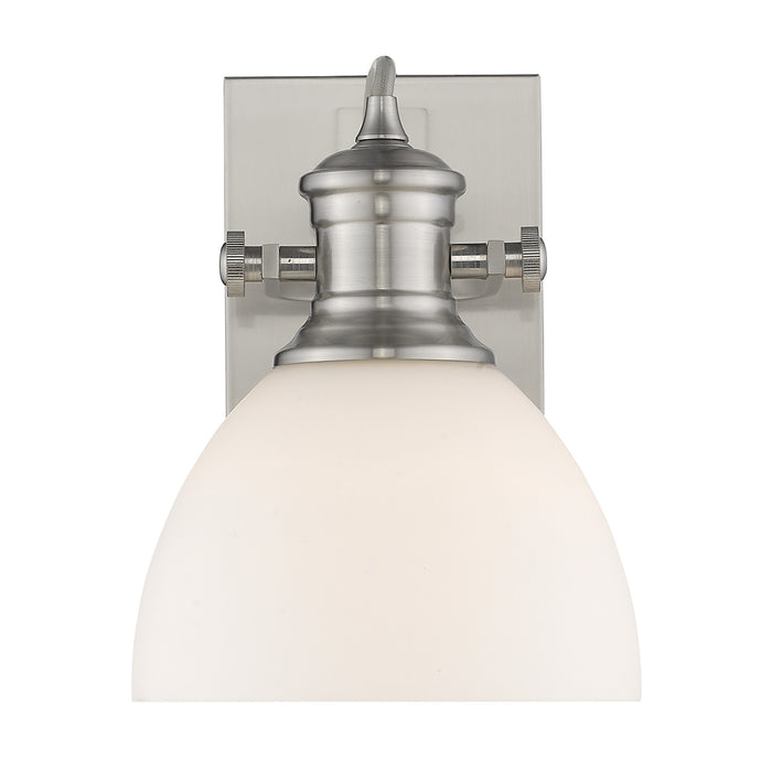 Golden 3118-BA1 PW-OP One Light Bath Vanity, Pewter