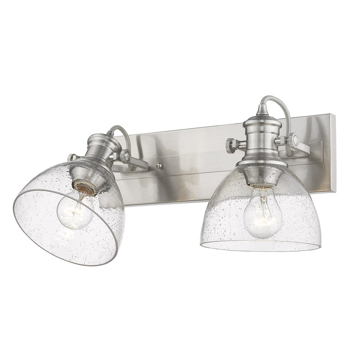 Golden 3118-BA2 PW-SD Two Light Bath Vanity, Pewter