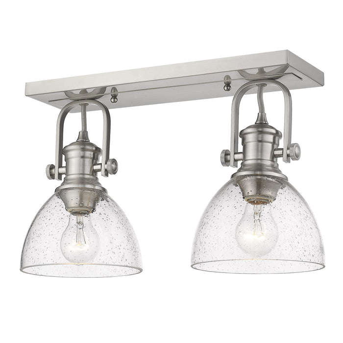 Golden 3118-BA2 PW-SD Two Light Bath Vanity, Pewter
