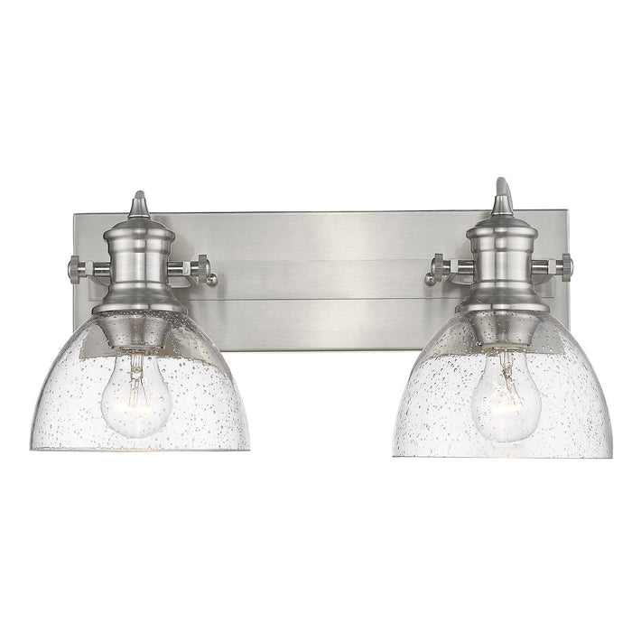 Golden 3118-BA2 PW-SD Two Light Bath Vanity, Pewter