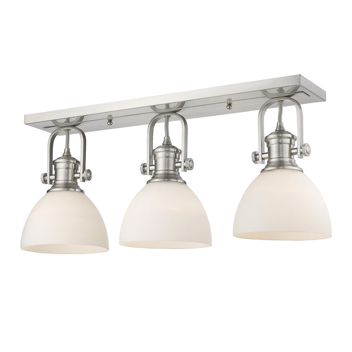 Golden 3118-BA3 PW-OP Three Light Bath Vanity, Pewter