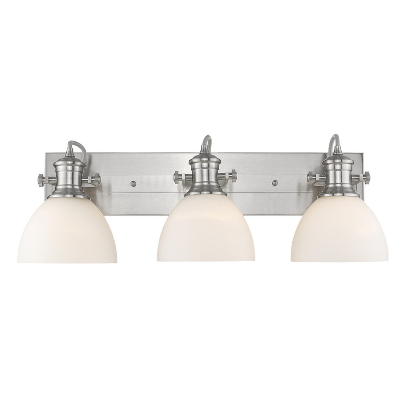 Golden 3118-BA3 PW-OP Three Light Bath Vanity, Pewter