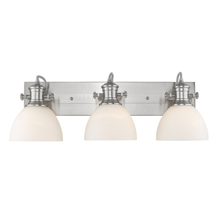 Golden 3118-BA3 PW-OP Three Light Bath Vanity, Pewter