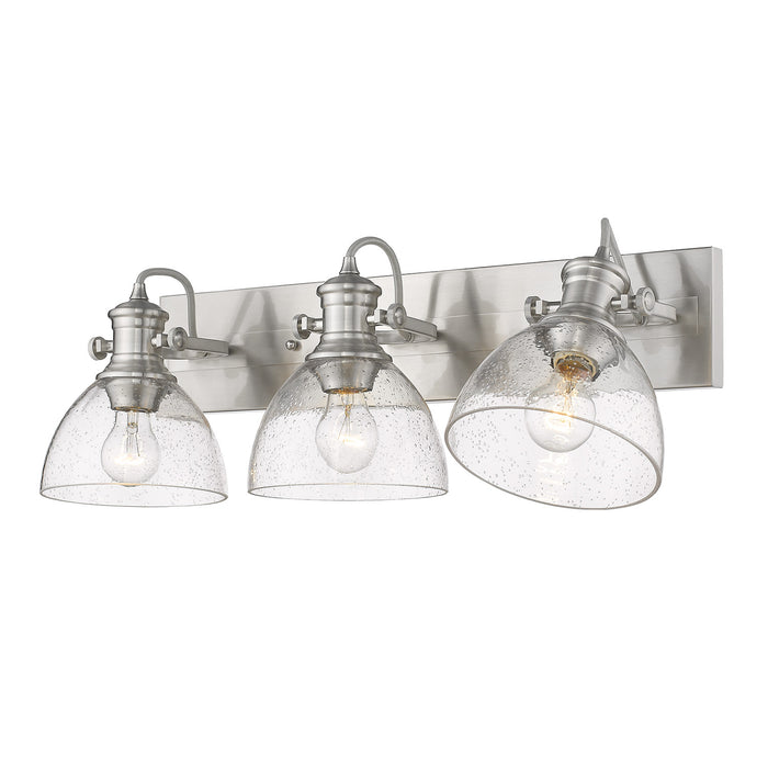 Golden 3118-BA3 PW-SD Three Light Bath Vanity, Pewter