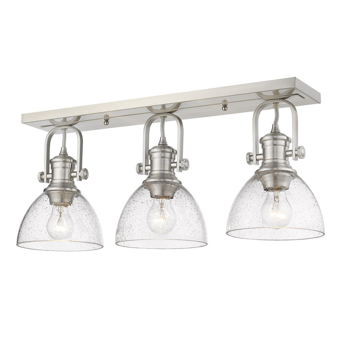 Golden 3118-BA3 PW-SD Three Light Bath Vanity, Pewter