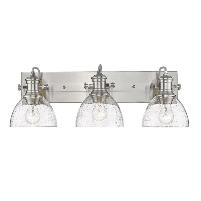 Golden 3118-BA3 PW-SD Three Light Bath Vanity, Pewter