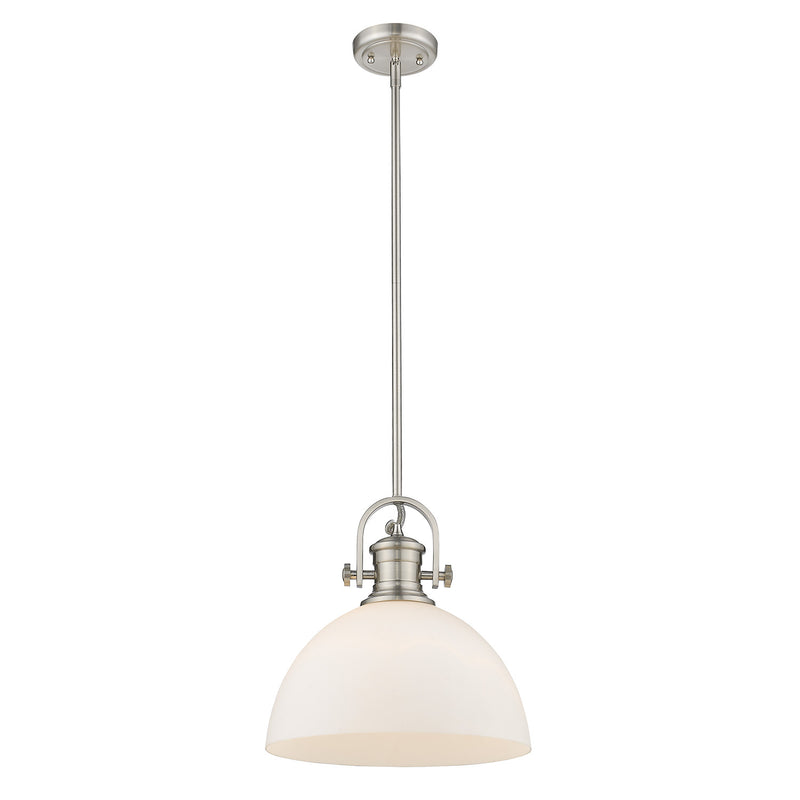 Golden 3118-L PW-OP One Light Pendant, Pewter