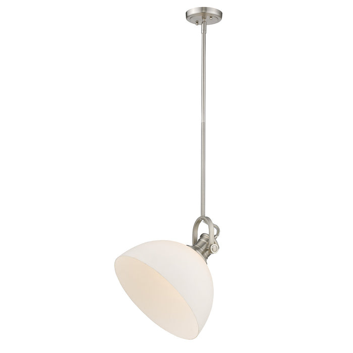 Golden 3118-L PW-OP One Light Pendant, Pewter