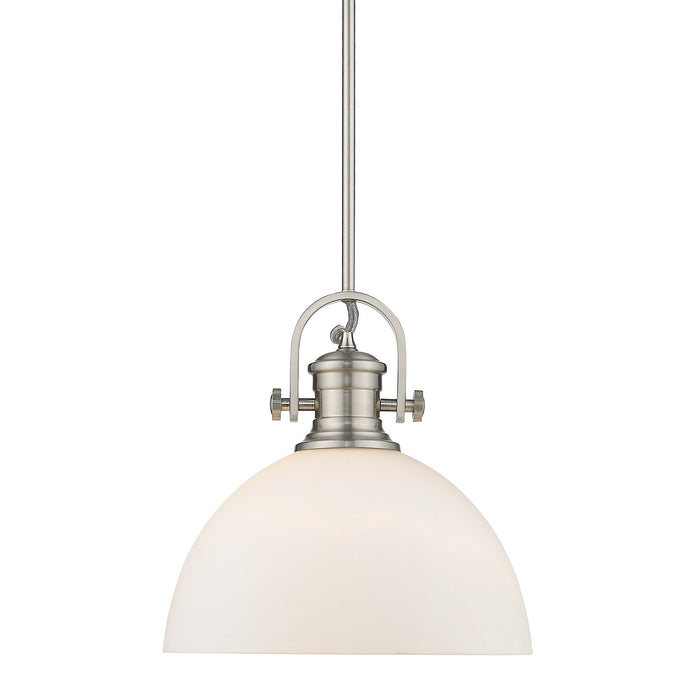 Golden 3118-L PW-OP One Light Pendant, Pewter