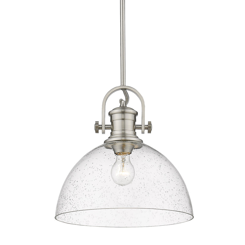 Golden 3118-L PW-SD One Light Pendant, Pewter