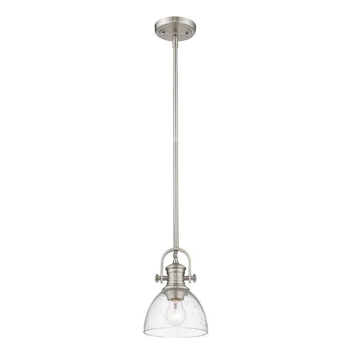 Golden 3118-M1L PW-SD One Light Mini Pendant, Pewter