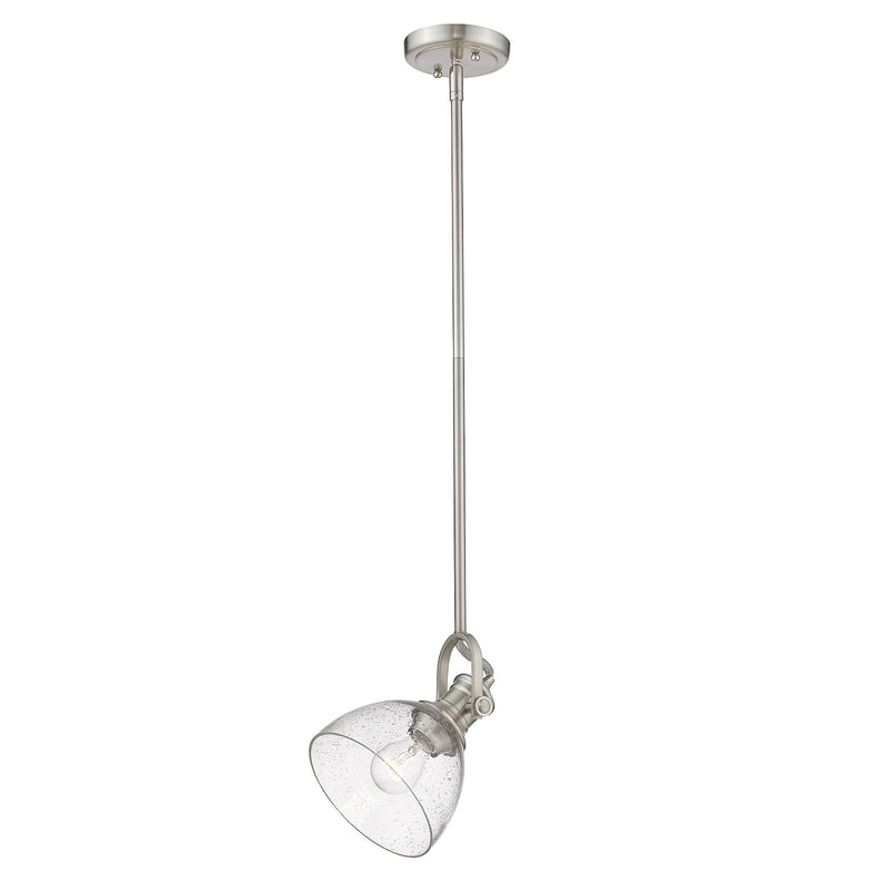 Golden 3118-M1L PW-SD One Light Mini Pendant, Pewter