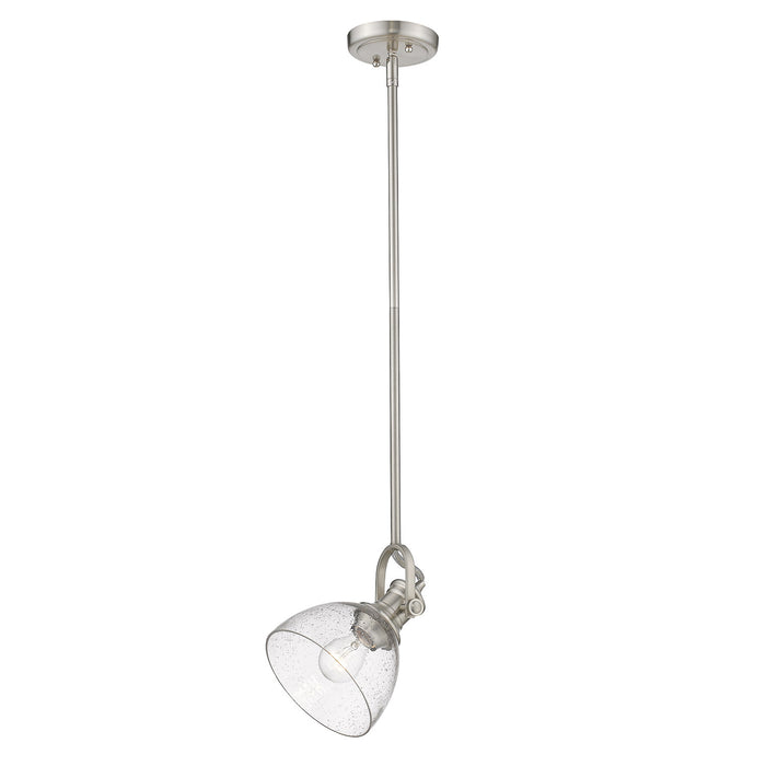 Golden 3118-M1L PW-SD One Light Mini Pendant, Pewter