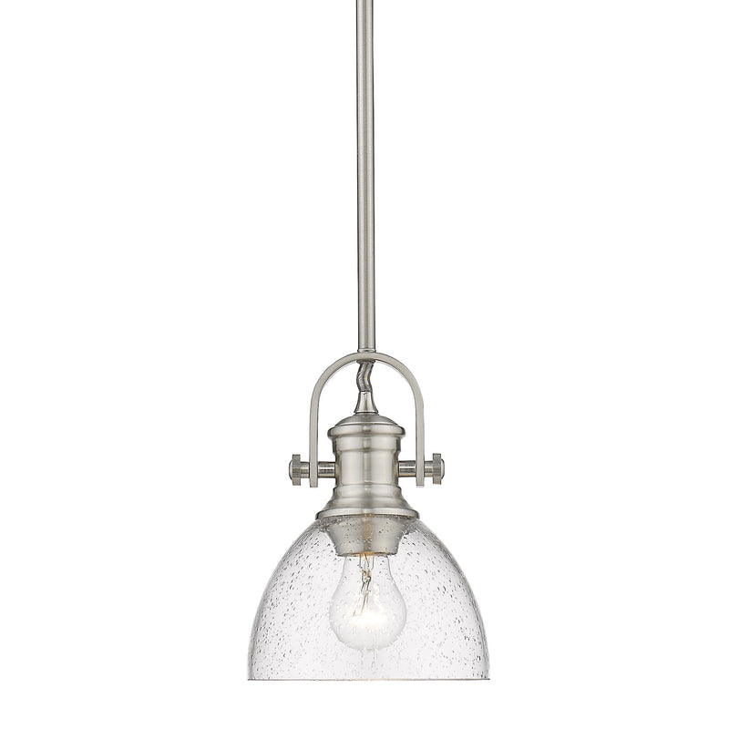 Golden 3118-M1L PW-SD One Light Mini Pendant, Pewter