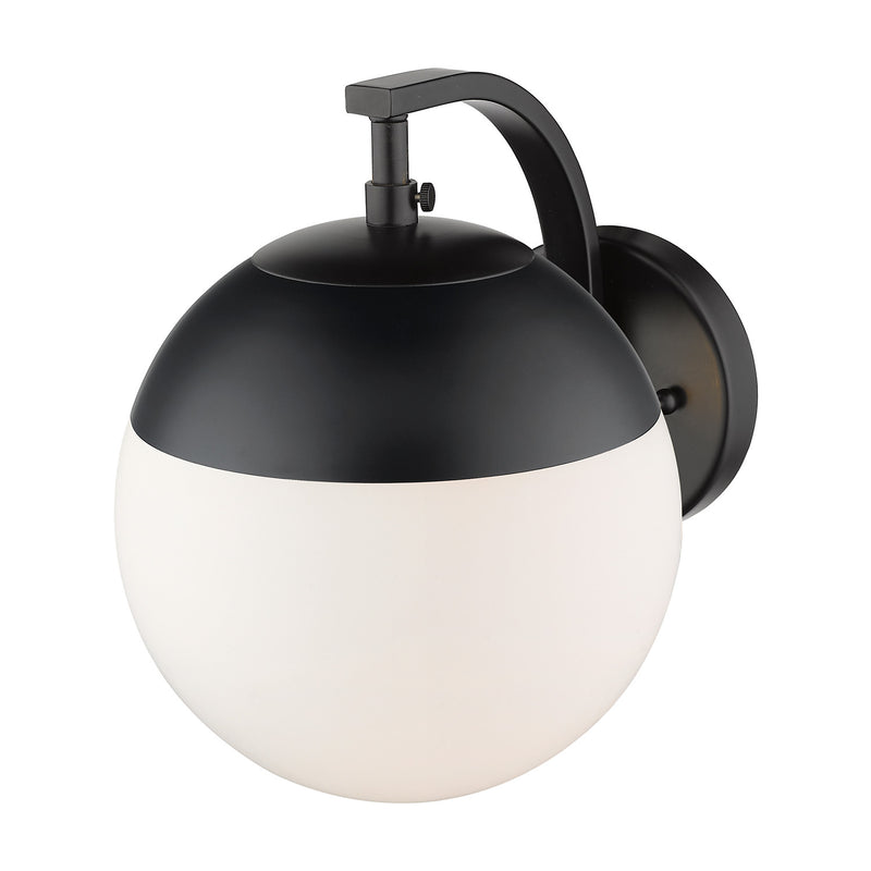 Golden 3218-1W BLK-BLK One Light Wall Sconce, Matte Black