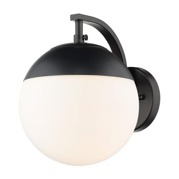 Golden 3218-1W BLK-BLK One Light Wall Sconce, Matte Black