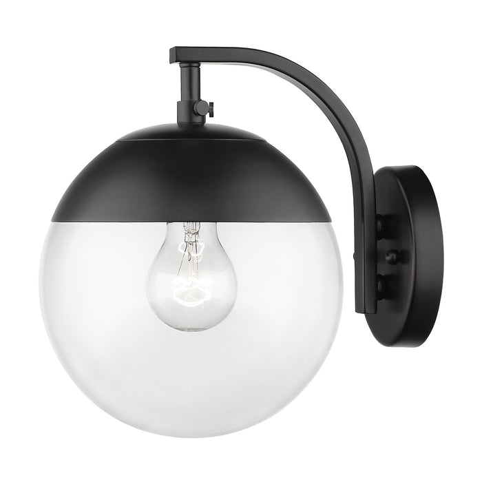 Golden 3219-1W BLK-BLK One Light Wall Sconce, Matte Black