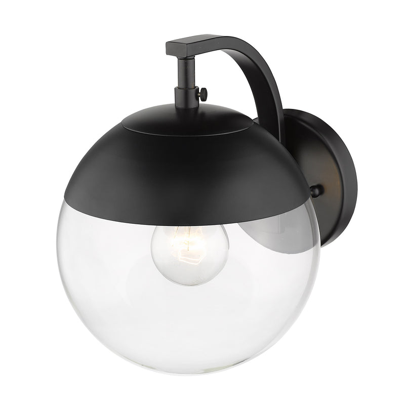 Golden 3219-1W BLK-BLK One Light Wall Sconce, Matte Black