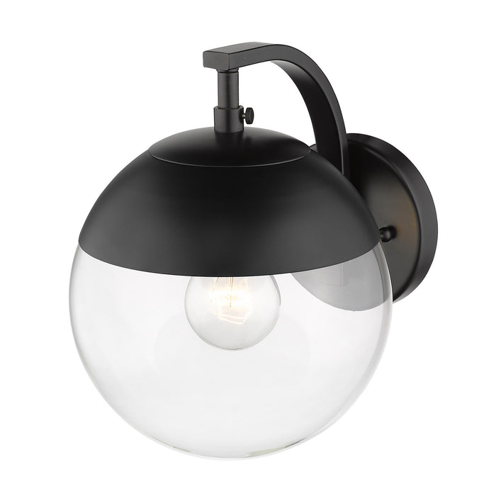 Golden 3219-1W BLK-BLK One Light Wall Sconce, Matte Black