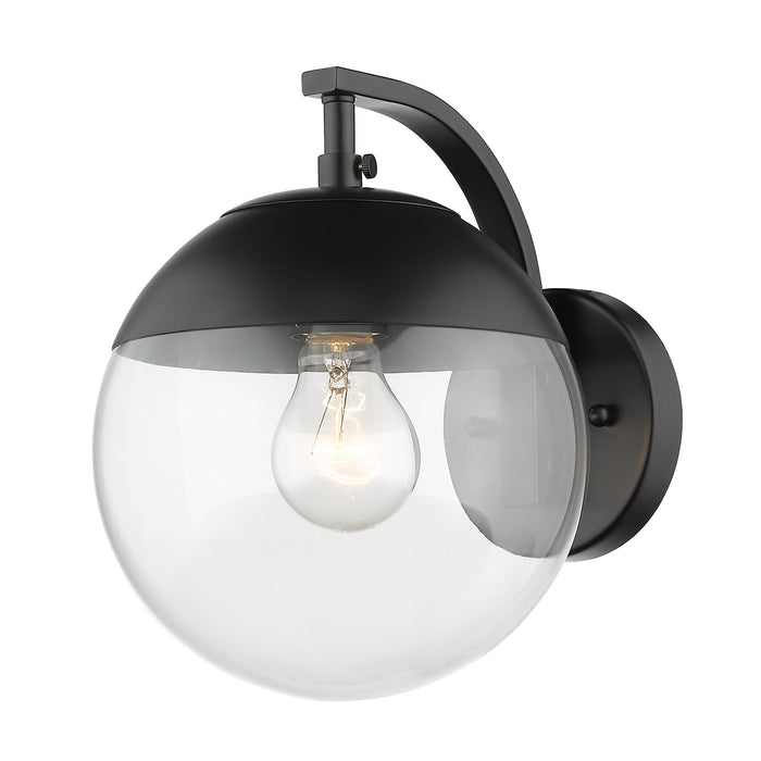Golden 3219-1W BLK-BLK One Light Wall Sconce, Matte Black