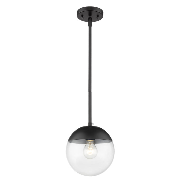 Golden 3219-S BLK-BLK One Light Pendant, Matte Black