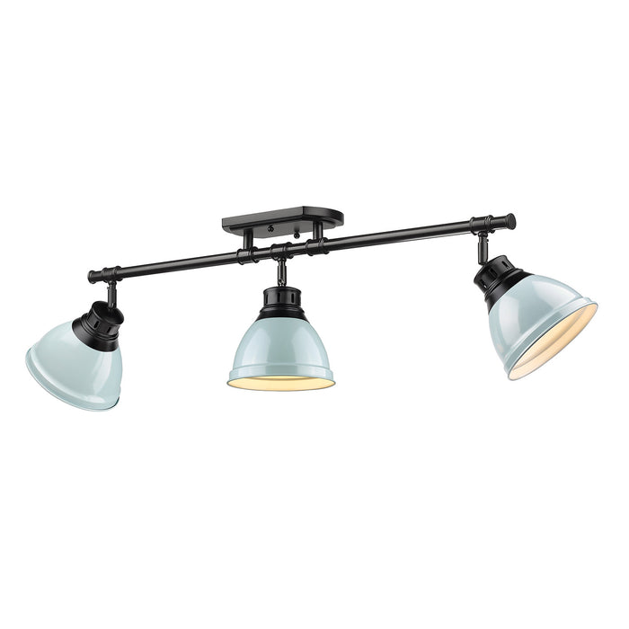 Golden 3602-3SF BLK-SF Three Light Semi-Flush Mount, Matte Black