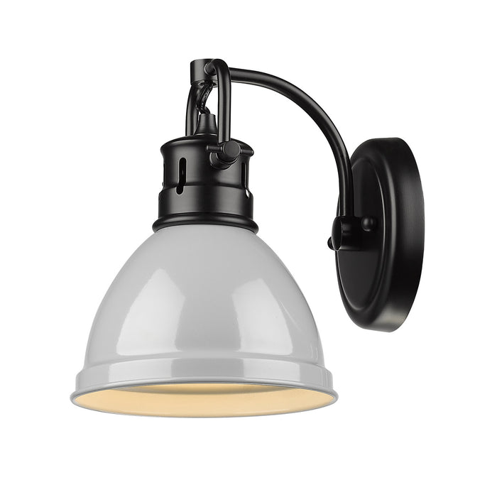 Golden 3602-BA1 BLK-GY One Light Bath Vanity, Matte Black
