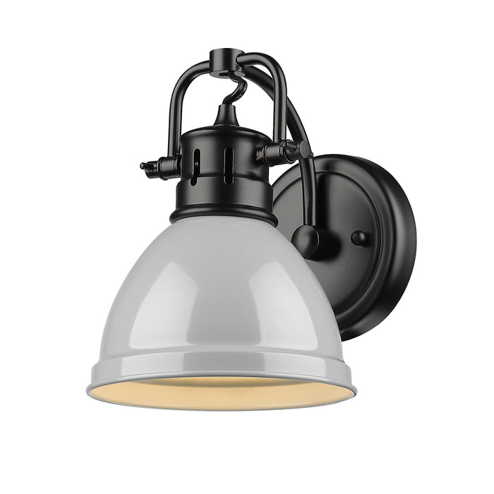 Golden 3602-BA1 BLK-GY One Light Bath Vanity, Matte Black
