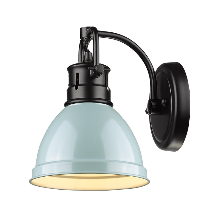 Golden 3602-BA1 BLK-SF One Light Bath Vanity, Matte Black