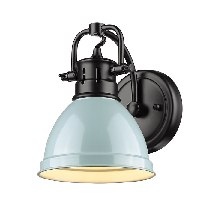 Golden 3602-BA1 BLK-SF One Light Bath Vanity, Matte Black