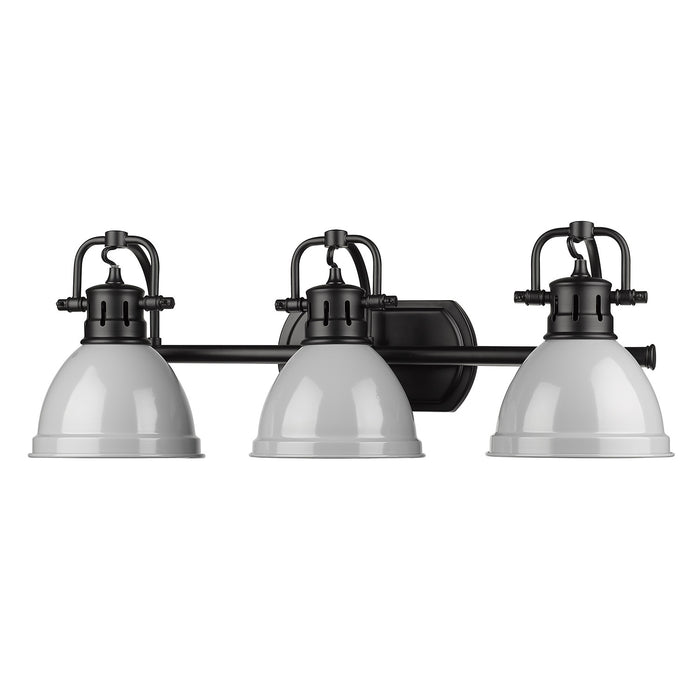 Golden 3602-BA3 BLK-GY Three Light Bath Vanity, Matte Black