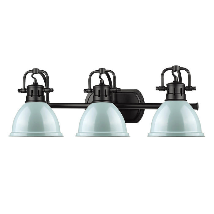 Golden 3602-BA3 BLK-SF Three Light Bath Vanity, Matte Black