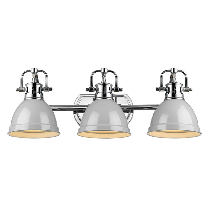 Golden 3602-BA3 CH-GY Three Light Bath Vanity, Chrome