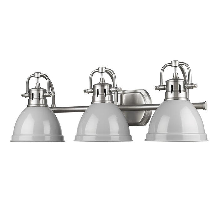 Golden 3602-BA3 PW-GY Three Light Bath Vanity, Pewter