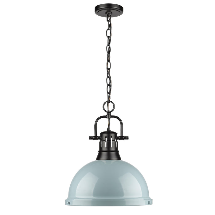 Golden 3602-L BLK-SF One Light Pendant, Matte Black