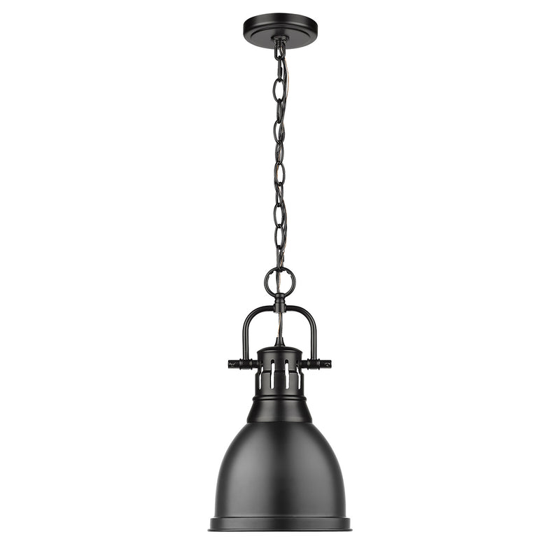 Golden 3602-S BLK-SF One Light Pendant, Matte Black