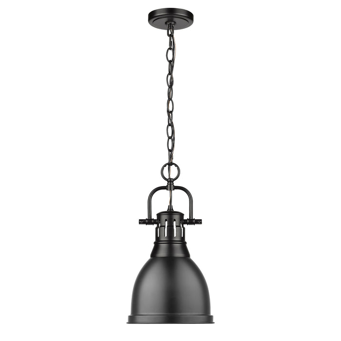 Golden 3602-S BLK-SF One Light Pendant, Matte Black