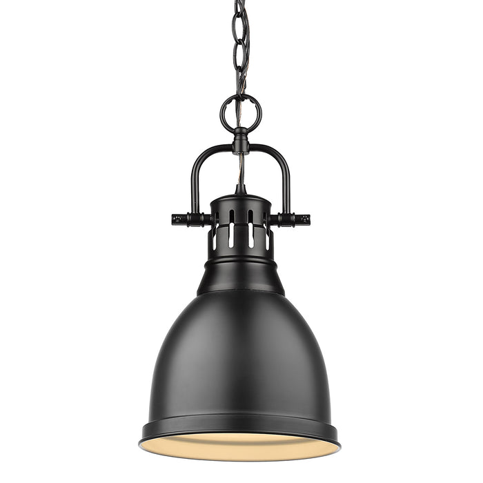 Golden 3602-S BLK-SF One Light Pendant, Matte Black