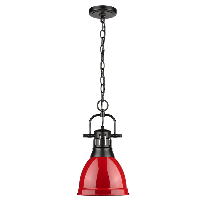 Golden 3602-S BLK-RD One Light Pendant, Matte Black