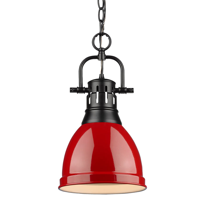 Golden 3602-S BLK-RD One Light Pendant, Matte Black