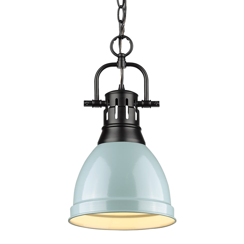 Golden 3602-S BLK-SF One Light Pendant, Matte Black
