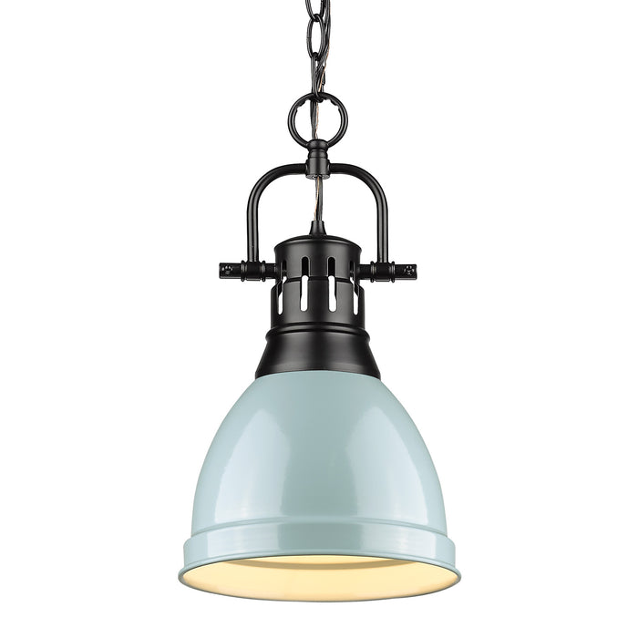 Golden 3602-S BLK-SF One Light Pendant, Matte Black