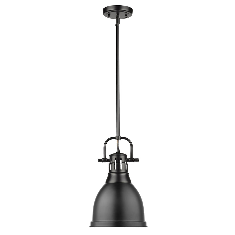 Golden 3604-S BLK-SF One Light Pendant, Matte Black